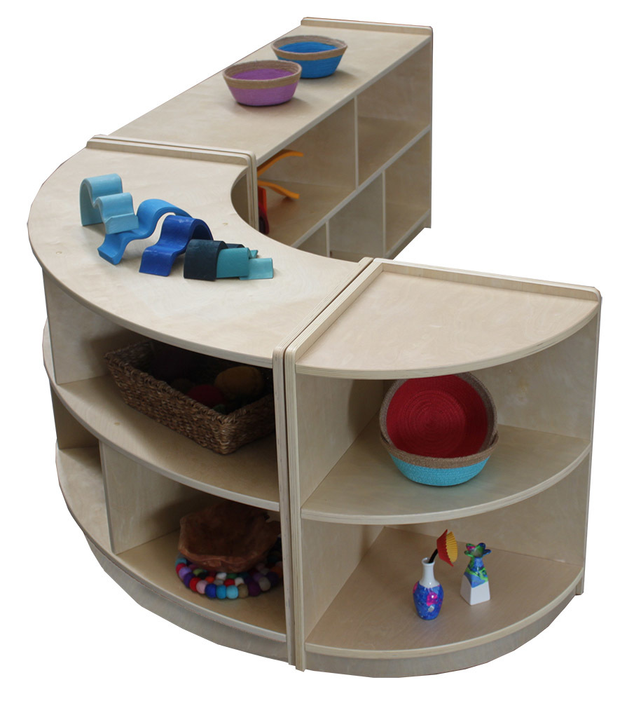 *SPECIAL Birch Low Shelf Unit 60cmH Corner