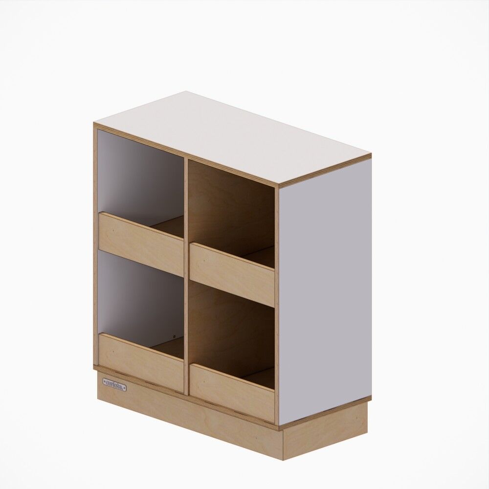 Curiate Quad Bin Storage - Dove