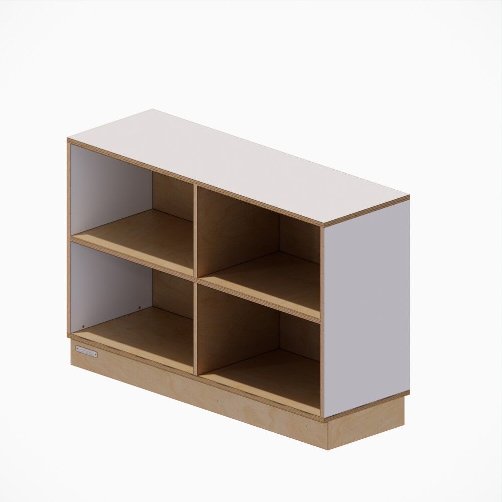 Curiate Straight Shelf with Back - Dove