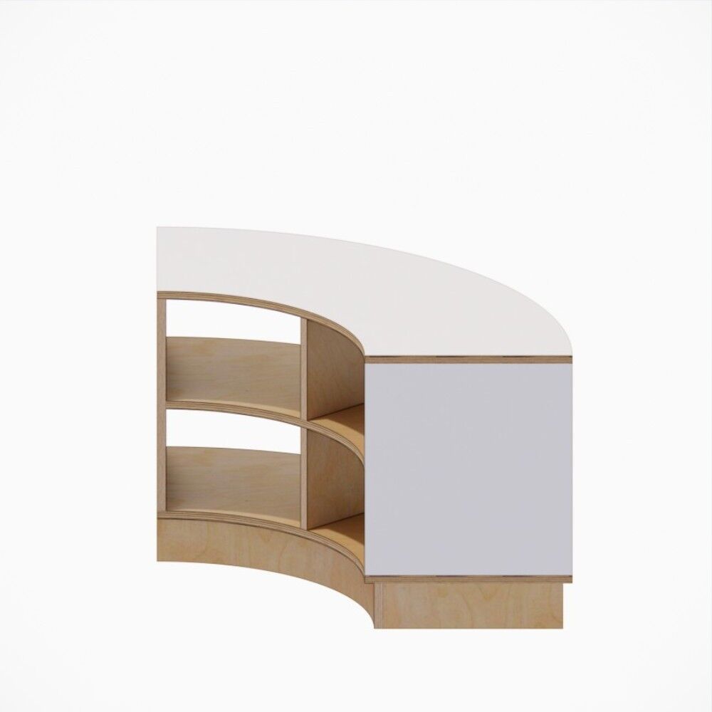 Curiate Curved Storage Shelf - Dove