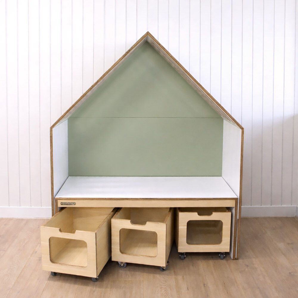 Curiate House Sanctuary with Activity Table & Bins
