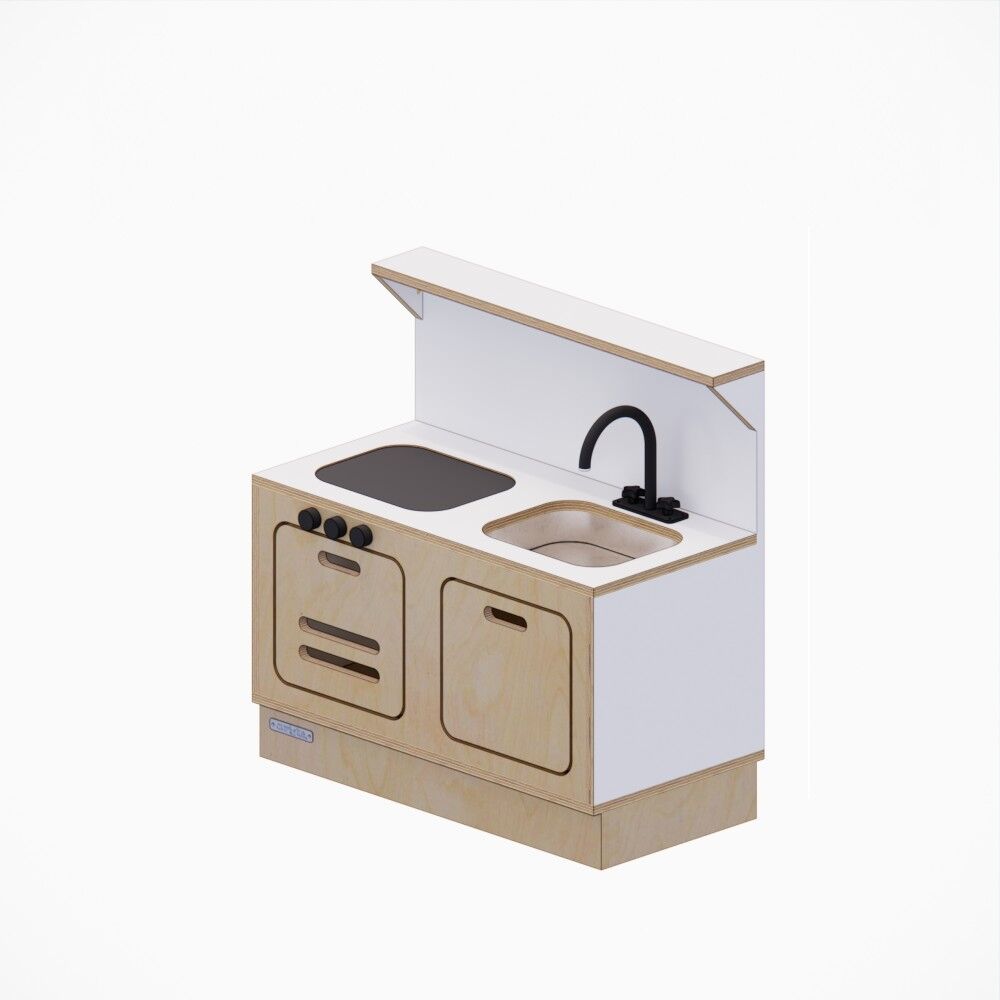 Curiate Toddler Kitchen with Splashback - Dove