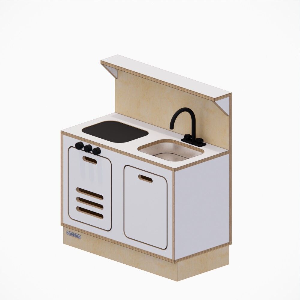 Curiate Preschool Kitchen  with Splashback - Dove