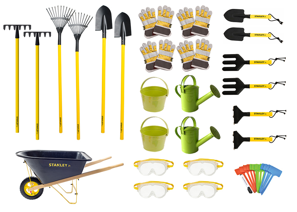 Stanley Jr. 12 Piece Garden Tool Set Yellow