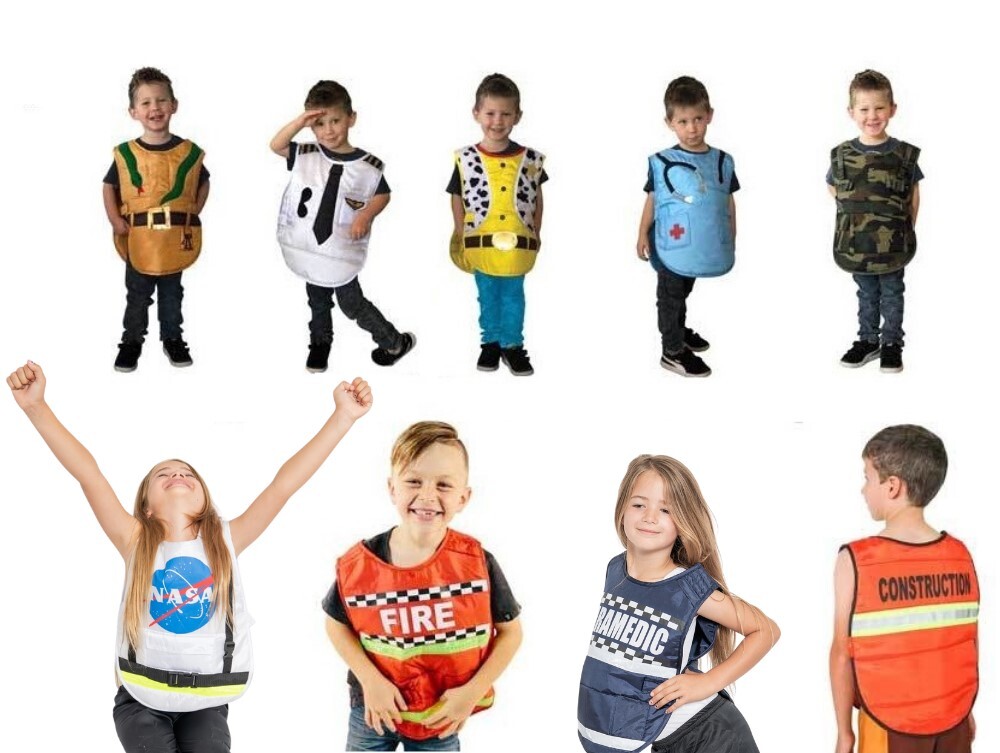 Occupation Dress Up Vests - Set of 9