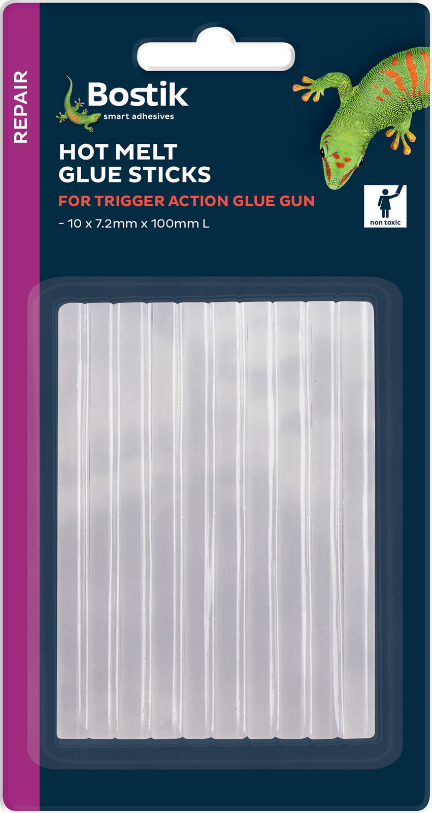 Bostik Mini Glue Gun - Sticks Clear 10pk