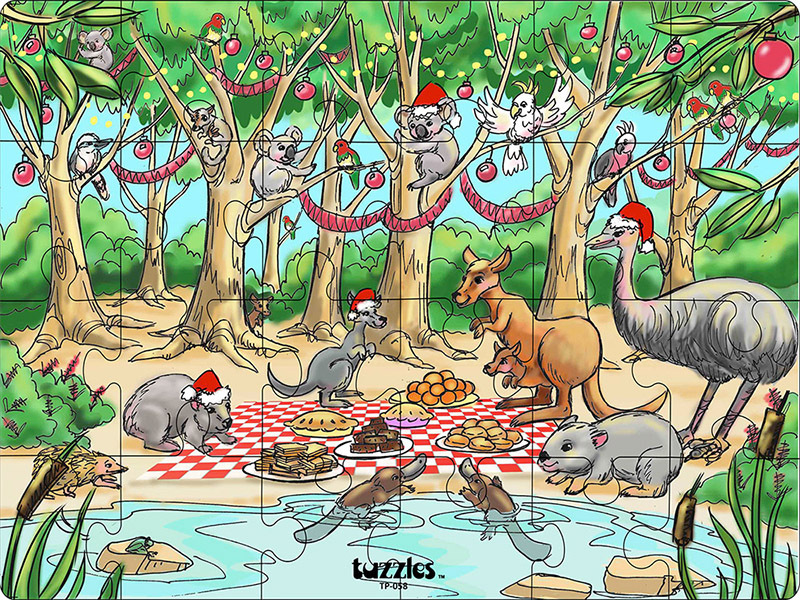 >Tuzzles Australian Animal Christmas Puzzle - 24pcs
