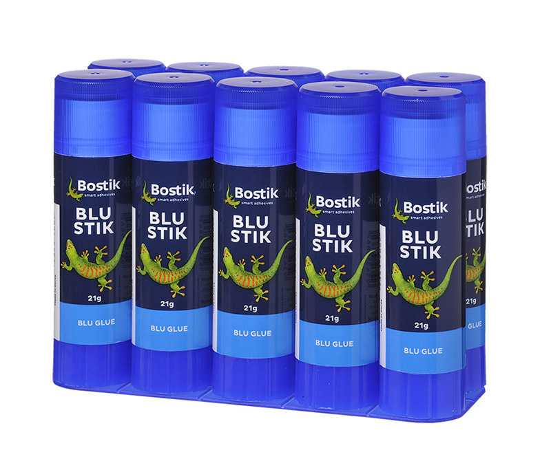 Bostik Blu Stik Blue Glue Stick - 21g 10pk