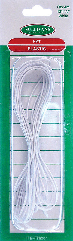 Hat or Jewellery Elastic 1mm x 4m - White