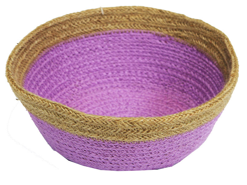 Natural Jute Bowl Small - Purple