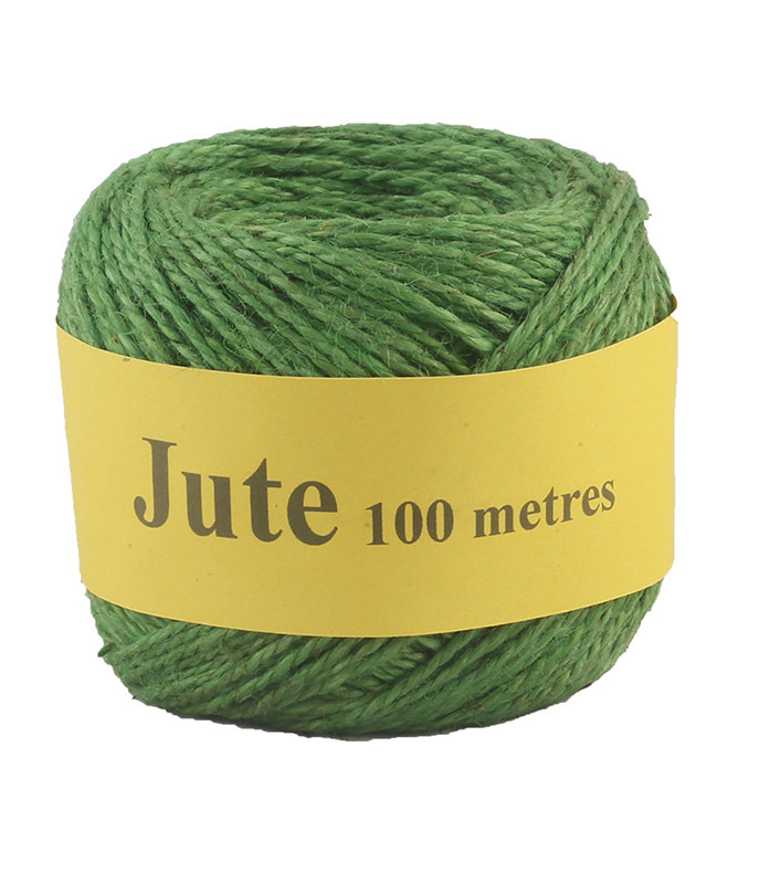 Jute Cord 2 Ply Roll 100m - Green