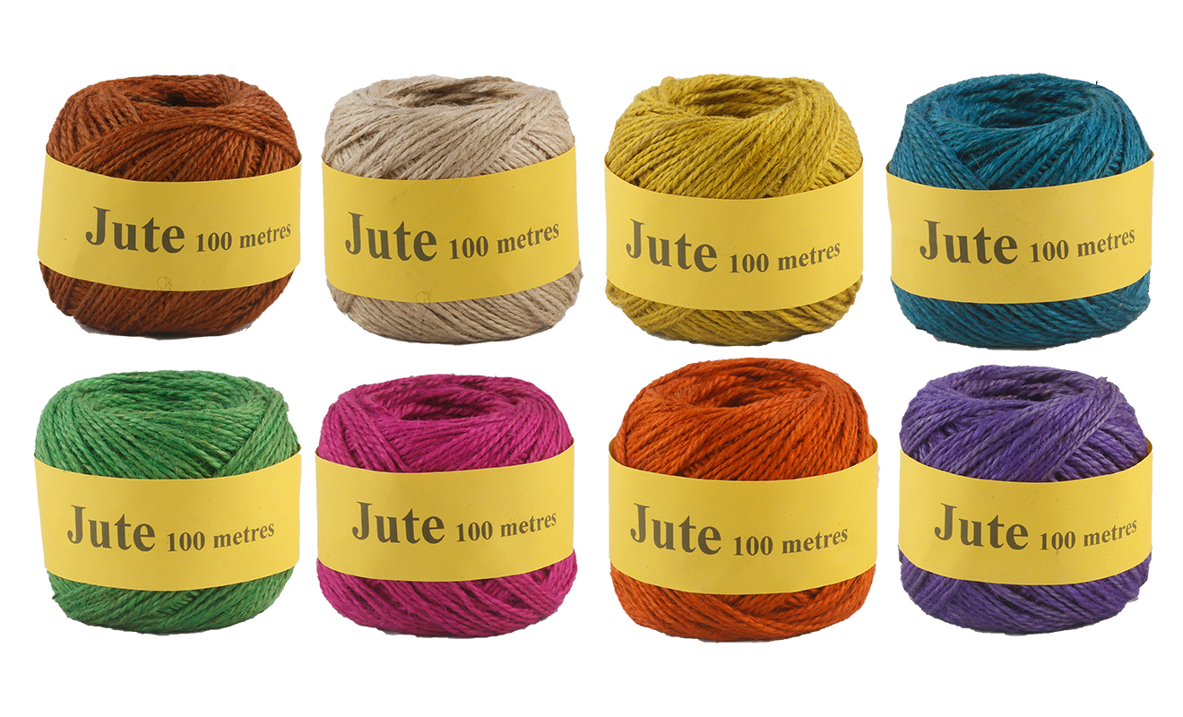 Jute Cord 2 Ply Roll 100m - Set of 8