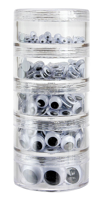 Joggle Eyes Stackable - Assorted Sizes 300pk