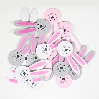 *Foam Stickers - Easter Bunny Faces 80pk