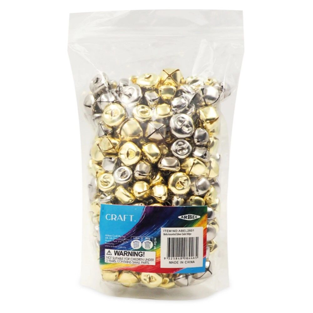 >Bells Assorted - Silver/Gold 300pcs