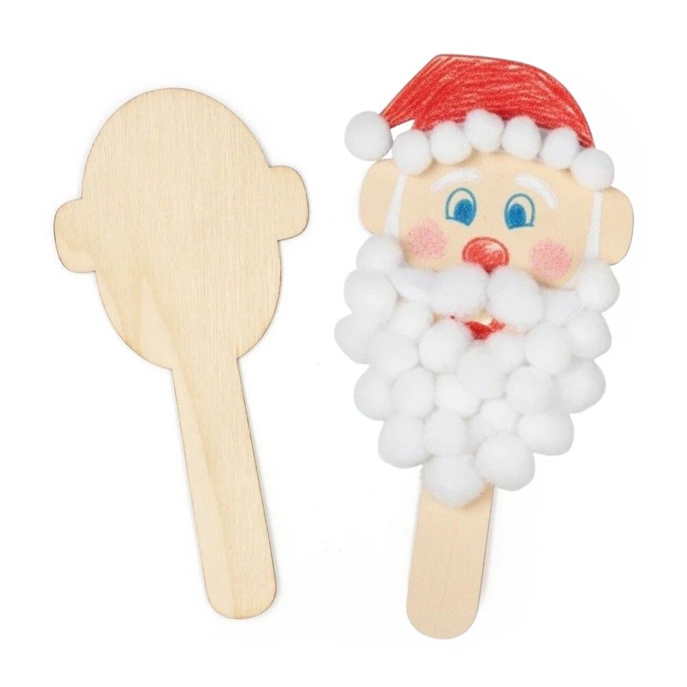 Wood Popsicle Stick Faces 12pc