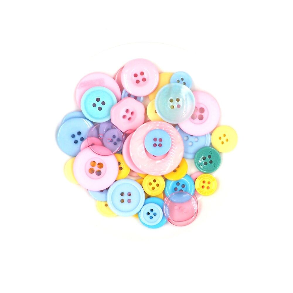 Buttons - Pastel Mix 250gms