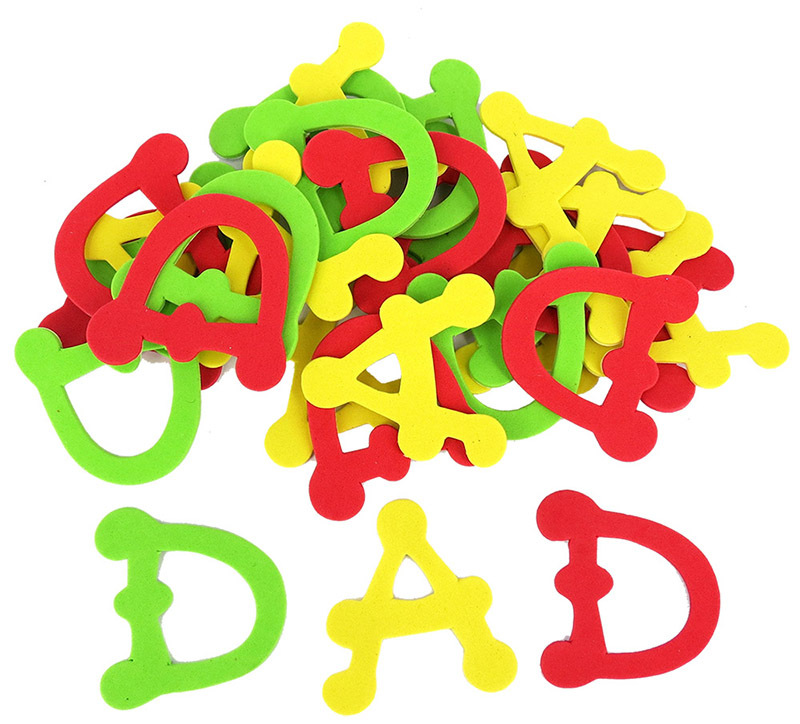 *>Foam Shapes - 'DAD' Letters 30pcs