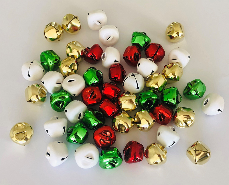 >Jingle Bells 15mm 50pk - Christmas Assorted