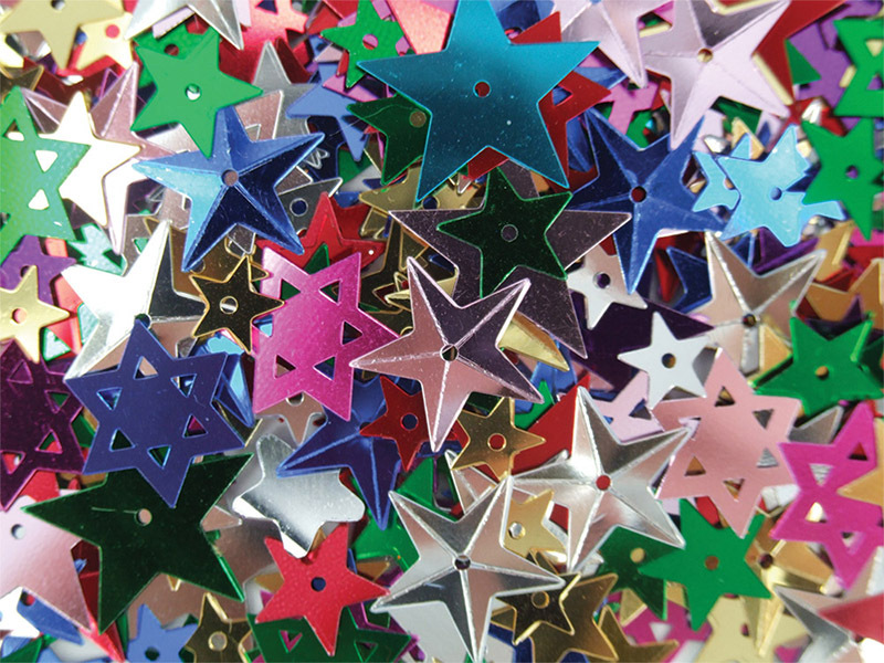 >Sequins Star Assorted - 50g