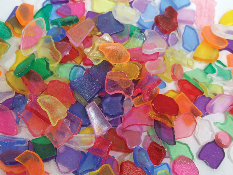 Mosaic Tiles Plastic Small - Transparent 250g