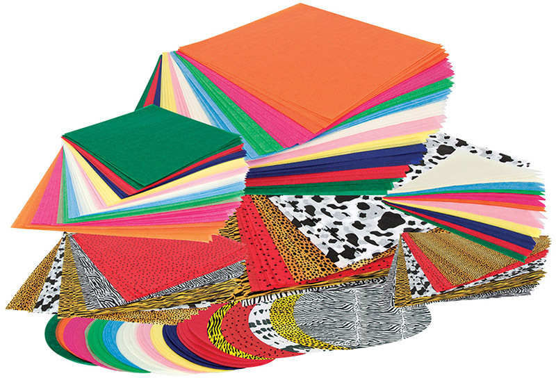 Classroom Tissue Paper 1000pk - Assorted Shapes and Colours