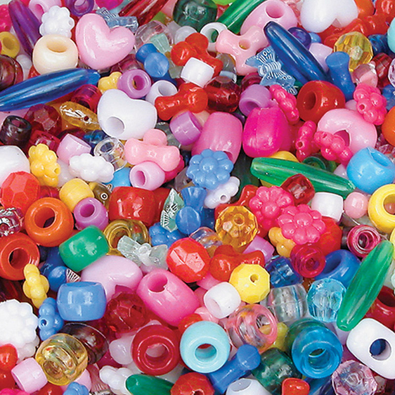 Craft Assorted Beads - 250g