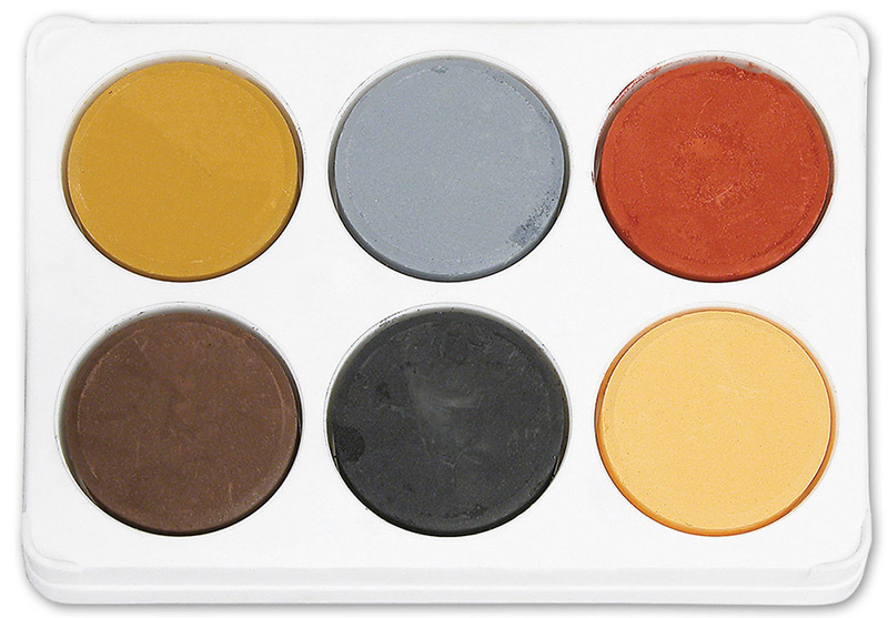 Poster Colours Paint Blocks Thick Set - Earth (includes Palette) 6pk