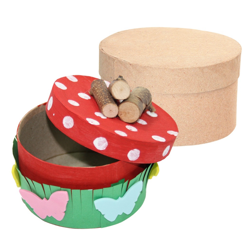 *Paper Mache Box 6pk - Round