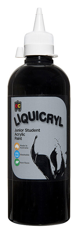 EC Liquicryl Paint - 500ml Black