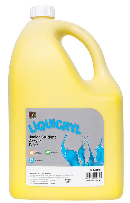 EC Jumbo Liquicryl Paint 5L - Brilliant Yellow