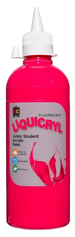 EC Fluorescent Liquicryl Paint 500ml - Pink