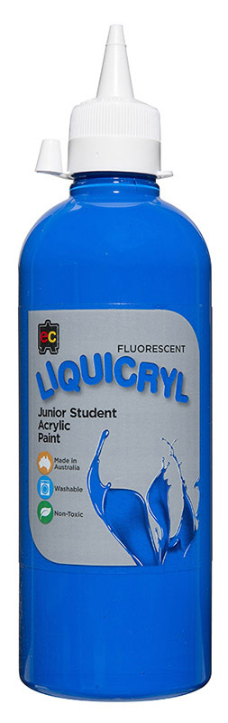 EC Fluorescent Liquicryl Paint 500ml - Blue