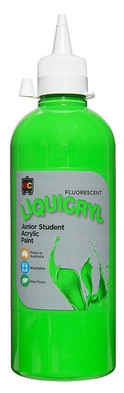 EC Fluorescent Liquicryl Paint 500ml - Green