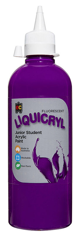 EC Fluorescent Liquicryl Paint 500ml - Purple