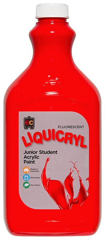EC Fluorescent Liquicryl Paint 2L - Scarlet