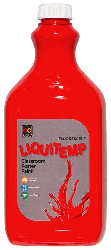 *EC Fluorescent Liquitemp Paint 2L - Scarlet