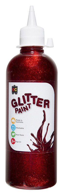 EC Glitter Paint 500ml - Red