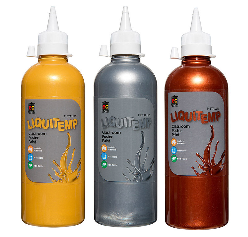 EC Liquitemp Metallic Paint 500ml - Set of 3