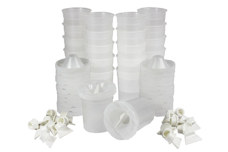 Premium Safety Paint Pots - Set of 24 with Pots, Stoppers & Lids