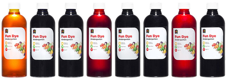 EC Craft Liquid Fun Dye 500ml - Set of 8
