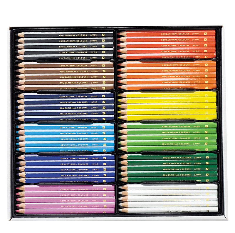 EC Jumbo Triangular Coloured Pencils - 120pk