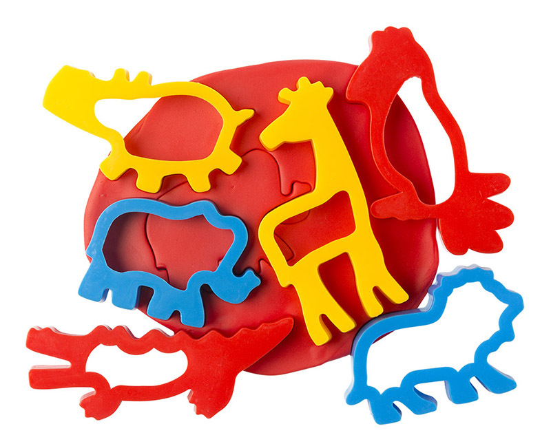 EC Dough Cutters / Sand Moulds 6pk - Jungle Animals