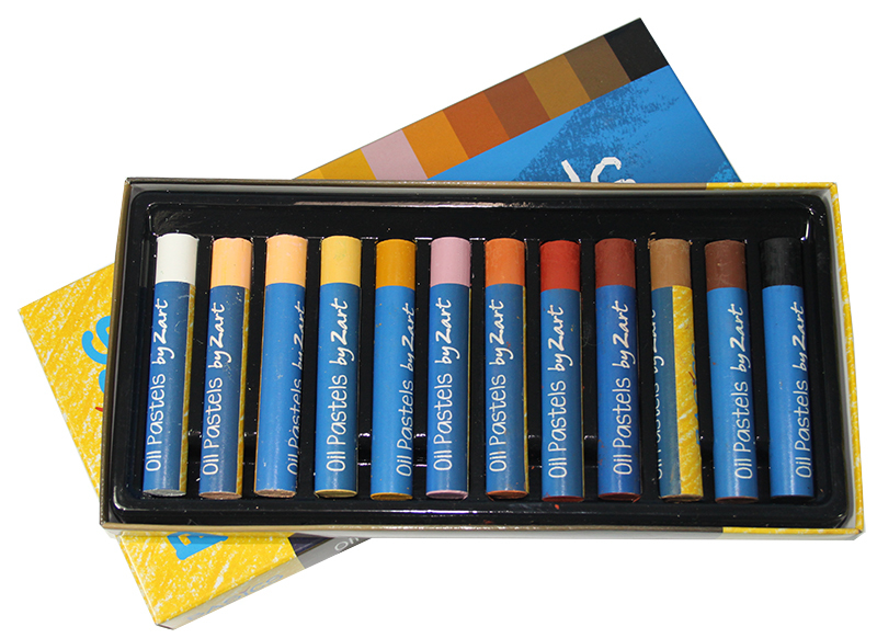 Large Oil Pastels - Assorted Skin Tones 12pk