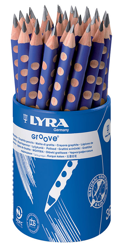 Lyra Groove Natural Grip Pencils - Graphite 36pk Tub