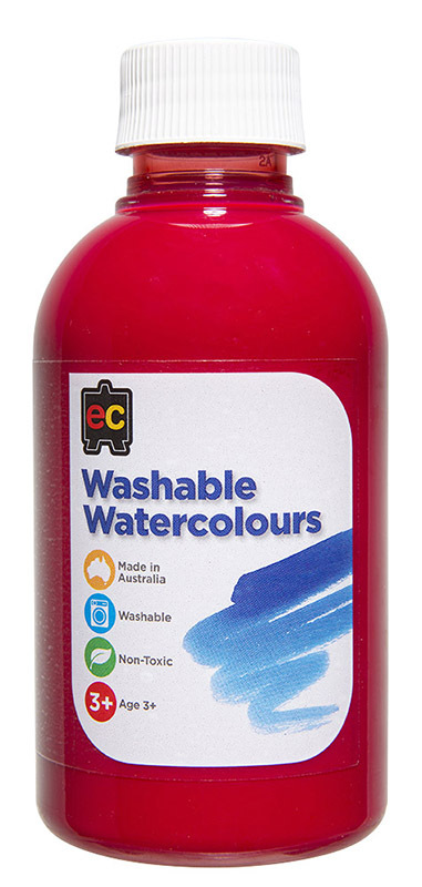 Washable Watercolour Paint 250ml - Red