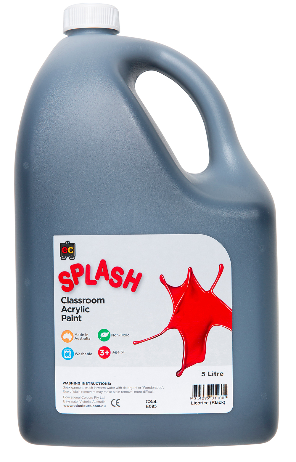 EC Splash Paint 5L - Liquorice (Black)