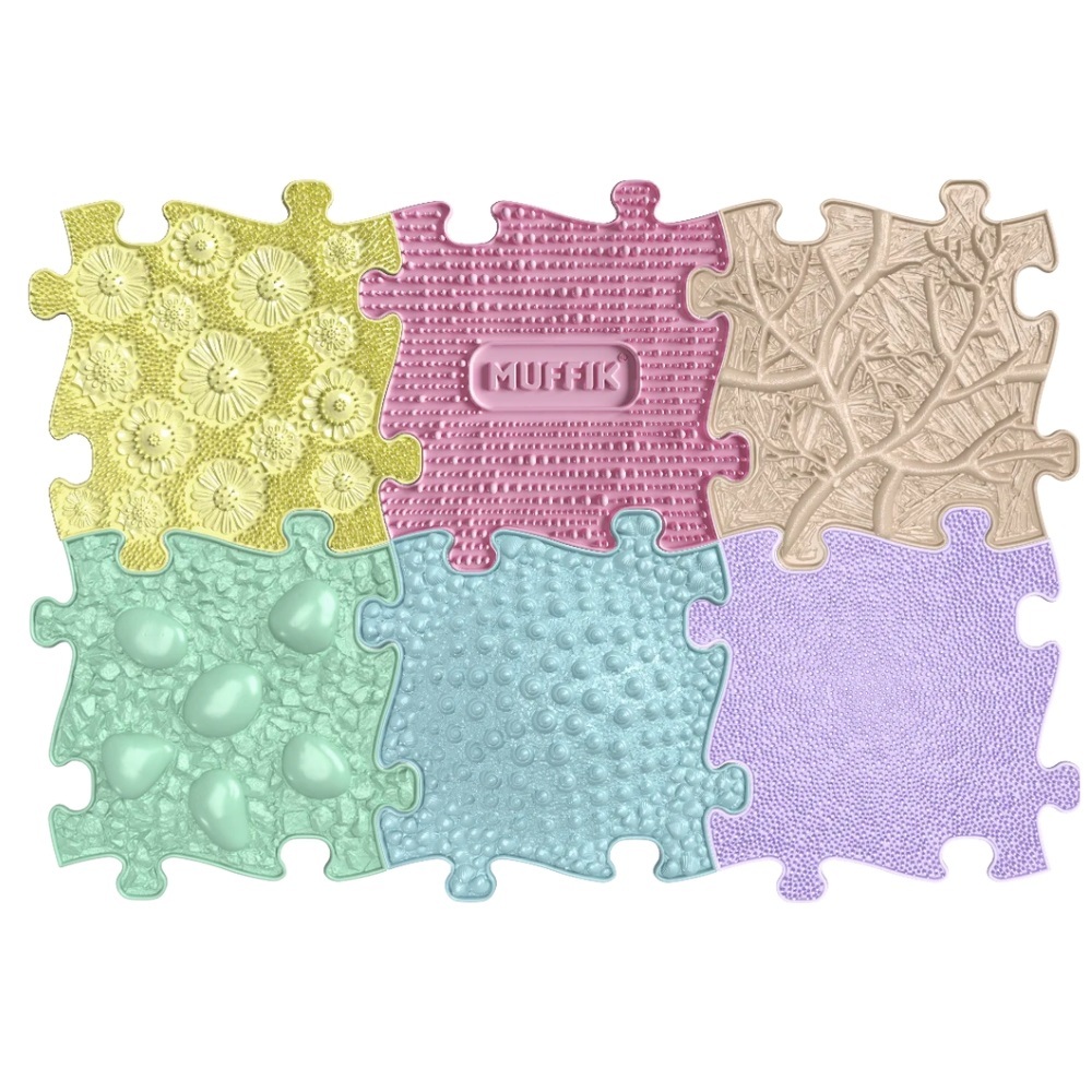 Muffik Sensory Play Mat Set PASTEL - 6pcs