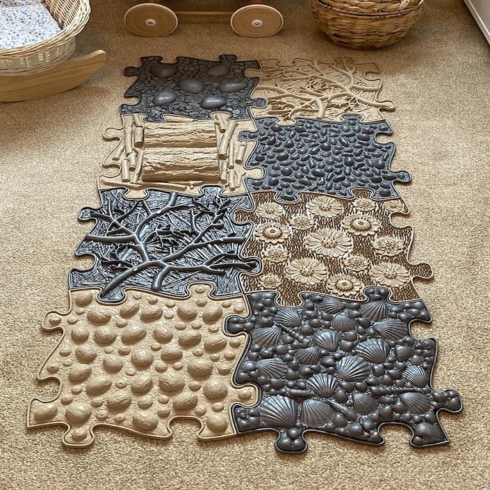 Muffik Sensory Play Mat Set NATURAL- 8pcs