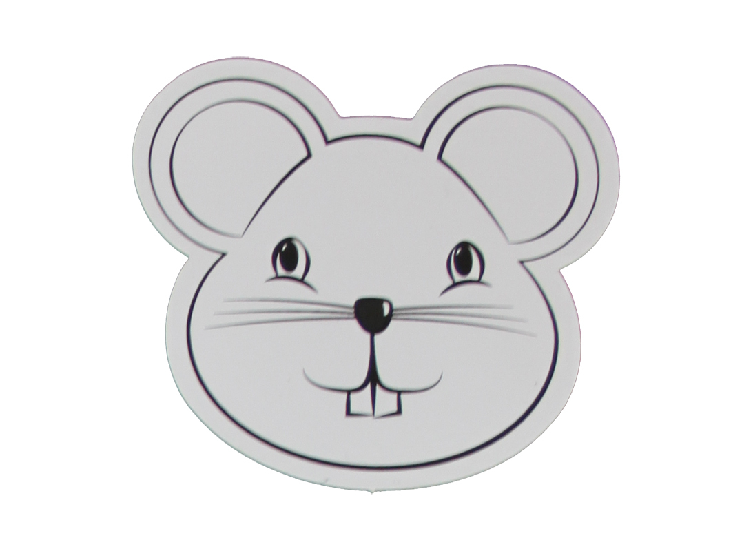 *SPECIAL: Die Cut Head Cardboard Shapes 24pk - Mouse